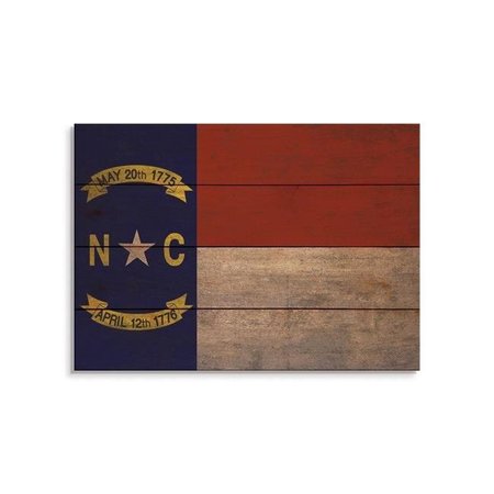 WILE E. WOOD Wile E. Wood FLNC-2014 20 x 14 in. North Carolina State Flag Wood Art FLNC-2014